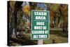 Dogs Must Be Leashed Sign in Front of Park in Ridgeway Colorado-Joseph Sohm-Stretched Canvas