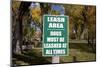 Dogs Must Be Leashed Sign in Front of Park in Ridgeway Colorado-Joseph Sohm-Mounted Photographic Print