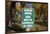 Dogs Must Be Leashed Sign in Front of Park in Ridgeway Colorado-Joseph Sohm-Framed Photographic Print