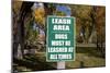 Dogs Must Be Leashed Sign in Front of Park in Ridgeway Colorado-Joseph Sohm-Mounted Photographic Print