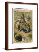 Dogs of Perigord (France) Sniffing for Truffles-null-Framed Art Print