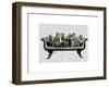 Dogs on Sofa-Fab Funky-Framed Art Print