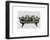 Dogs on Sofa-Fab Funky-Framed Art Print