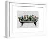 Dogs on Sofa-Fab Funky-Framed Art Print