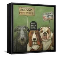 Dogs on Strike-Leah Saulnier-Framed Stretched Canvas