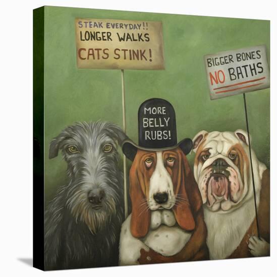 Dogs on Strike-Leah Saulnier-Stretched Canvas