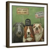 Dogs on Strike-Leah Saulnier-Framed Giclee Print