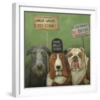 Dogs on Strike-Leah Saulnier-Framed Giclee Print