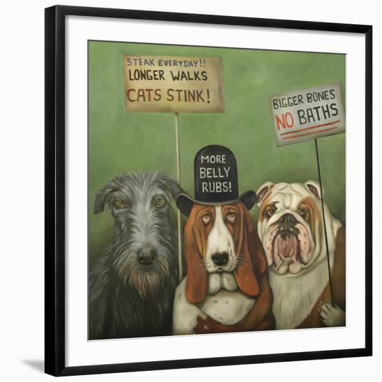 Dogs on Strike-Leah Saulnier-Framed Giclee Print
