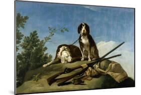 Dogs on the leash, 1775-Francisco de Goya y Lucientes-Mounted Giclee Print