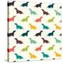 Dogs Pattern.-TashaNatasha-Stretched Canvas