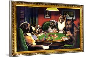 Dogs Playing Poker-null-Framed Poster