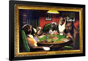 Dogs Playing Poker-null-Framed Poster