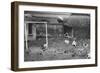 Dogs Playing Soccer-null-Framed Photographic Print