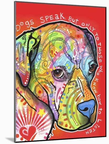 Dogs Speak-Dean Russo-Mounted Giclee Print