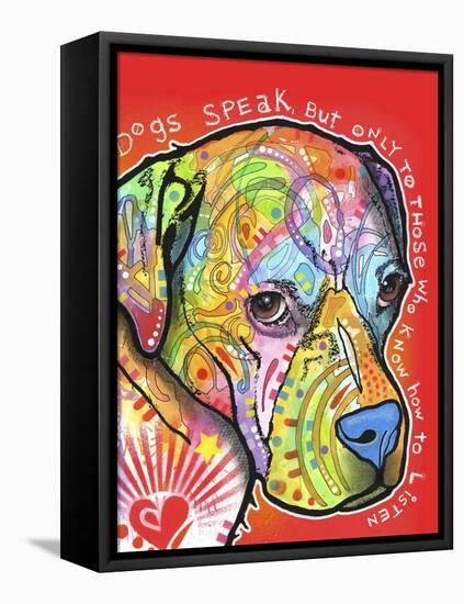 Dogs Speak-Dean Russo-Framed Stretched Canvas