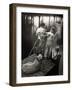 Dogs Supervising Fishing Boys-null-Framed Photographic Print