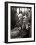 Dogs Supervising Fishing Boys-null-Framed Photographic Print