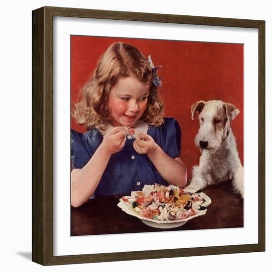 Dogs Sweets, USA, 1950-null-Framed Giclee Print