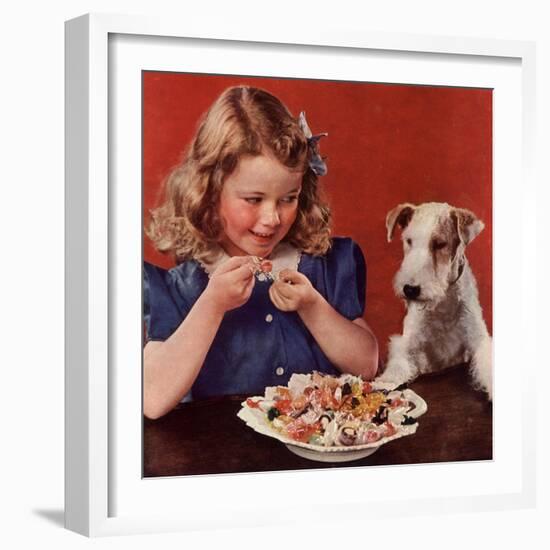 Dogs Sweets, USA, 1950-null-Framed Giclee Print