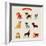 Dogs Vector Set of Icons and Illustrations-Marish-Framed Art Print