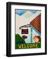 Dogs Welcome Inn-Stephen Huneck-Framed Premium Giclee Print