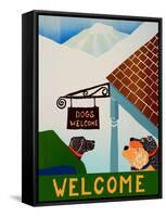 Dogs Welcome Inn-Stephen Huneck-Framed Stretched Canvas