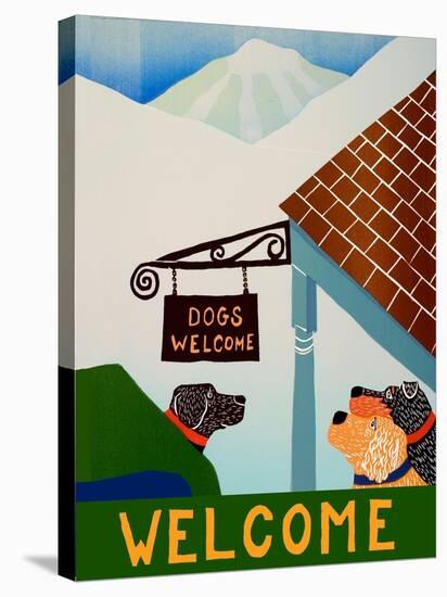 Dogs Welcome Inn-Stephen Huneck-Stretched Canvas