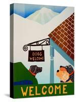 Dogs Welcome Inn-Stephen Huneck-Stretched Canvas