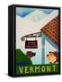 Dogs Welcome Vermont-Stephen Huneck-Framed Stretched Canvas