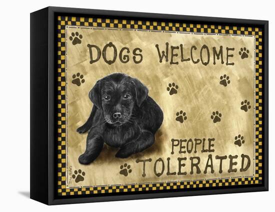 Dogs Welcome-Tina Nichols-Framed Stretched Canvas