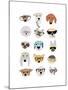 Dogs with Glasses-Hanna Melin-Mounted Art Print