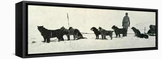 'Dogs with Stores About to Leave Hut Point', c1911, (1913)-Herbert Ponting-Framed Stretched Canvas