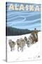 Dogsledding, Alaska-Lantern Press-Stretched Canvas