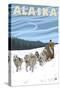 Dogsledding, Alaska-Lantern Press-Stretched Canvas