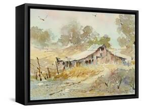Dogtown Road Barn-LaVere Hutchings-Framed Stretched Canvas