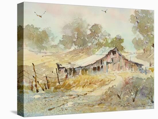 Dogtown Road Barn-LaVere Hutchings-Stretched Canvas