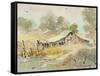 Dogtown Road Barn-LaVere Hutchings-Framed Stretched Canvas