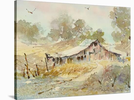 Dogtown Road Barn-LaVere Hutchings-Stretched Canvas