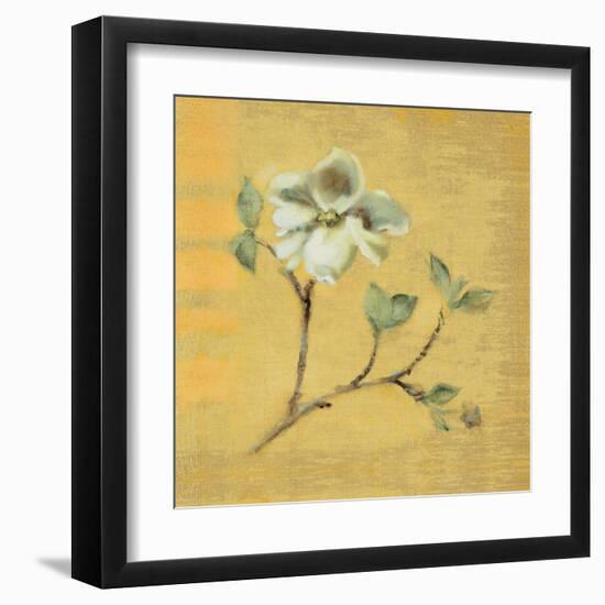 Dogwood Blossom on Gold-Cheri Blum-Framed Art Print