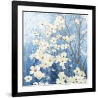 Dogwood Blossoms I Indigo-James Wiens-Framed Art Print