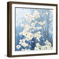 Dogwood Blossoms I Indigo-James Wiens-Framed Art Print