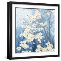 Dogwood Blossoms I Indigo-James Wiens-Framed Art Print