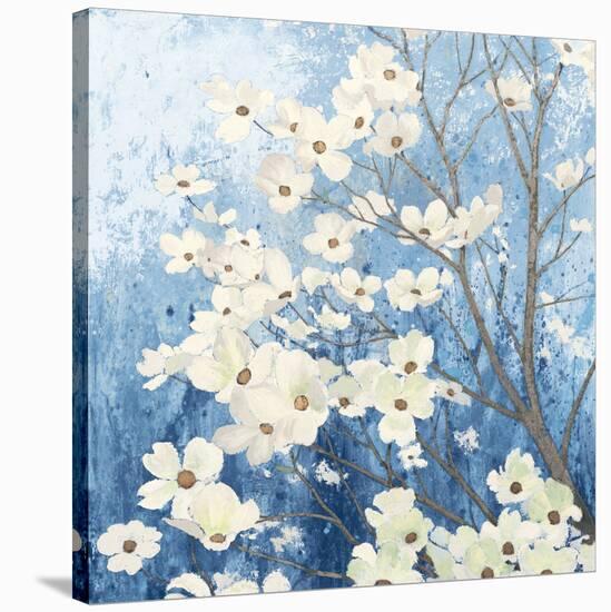 Dogwood Blossoms I Indigo-James Wiens-Stretched Canvas