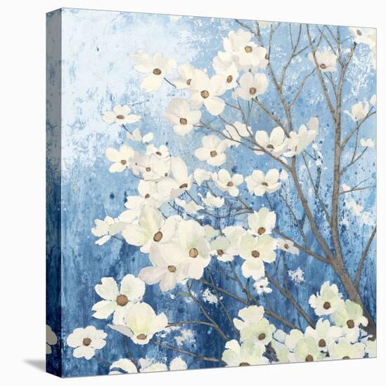 Dogwood Blossoms I Indigo-James Wiens-Stretched Canvas