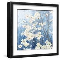 Dogwood Blossoms I Indigo-James Wiens-Framed Art Print