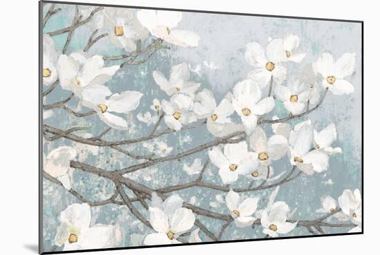 Dogwood Blossoms II Blue Gray Crop-James Wiens-Mounted Premium Giclee Print