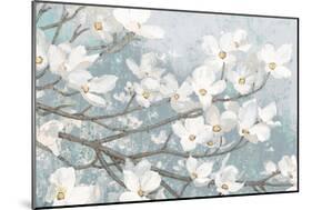 Dogwood Blossoms II Blue Gray Crop-James Wiens-Mounted Premium Giclee Print