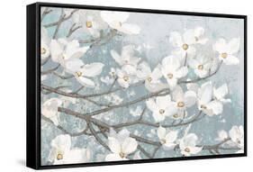 Dogwood Blossoms II Blue Gray Crop-James Wiens-Framed Stretched Canvas