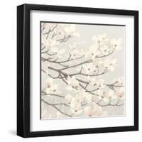 Dogwood Blossoms II Gray-James Wiens-Framed Art Print